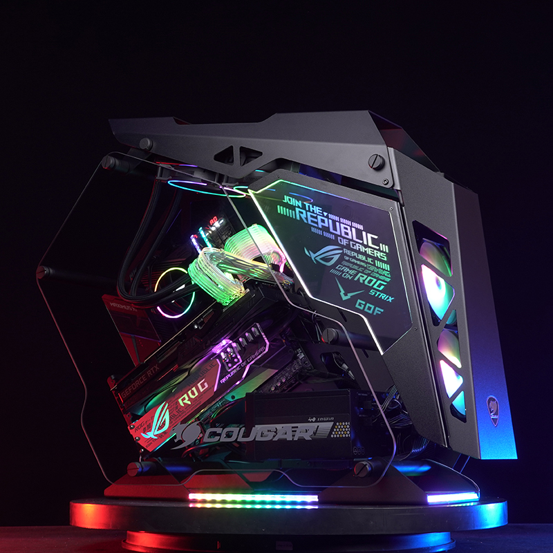 一体水冷主机高端主播专用电脑RTX2080TI9900KI9工蜂GOF
