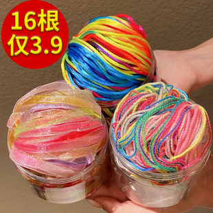 编发彩绳脏脏辫头绳脏辫发绳神器丝带儿童彩色七彩发饰彩带头饰女