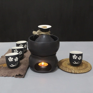 Bộ ấm chén uống trà phòng cách Nhật Bản sang trọng set bình trà và cốc tráng men