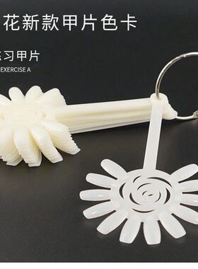 美甲工具甲片指甲油胶空色卡太阳花圆盘色卡练习色卡颜色展示色卡