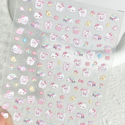 可爱HelloKitty凯蒂猫美甲贴纸