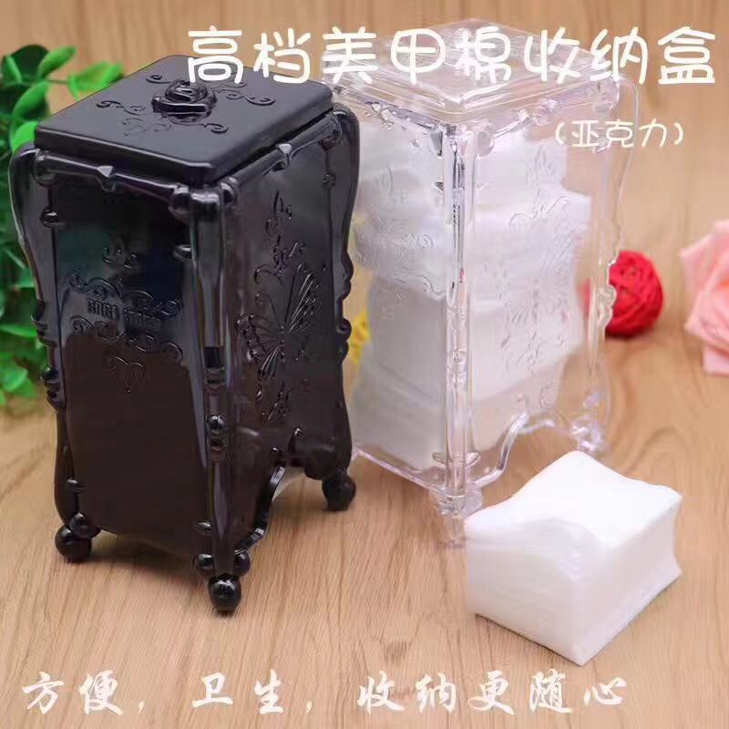 美甲收纳盒 洗甲巾卸甲棉化妆棉片盒 店用桌面工具美甲巾抽盒