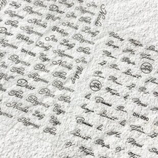 烫金银色英文字母美甲贴纸简约百搭黑白字母背胶防水指甲贴装饰品