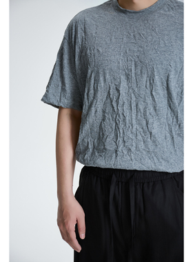 miracleweed盐缩抓皱工艺 一件会“呼吸”的T恤 宽松慵懒风短袖