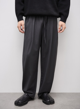 【秋冬神裤】莱赛尔绵羊毛混纺垂感阔型微弯刀抗皱百搭休闲裤