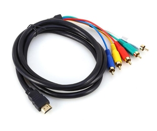 1.5米 hdmi转5rca 转接线 HDMI色差播放器机顶盒高清线播放器电视