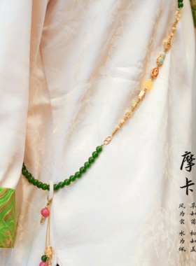 新中式一款多带可拆卸项链编织手绳烧蓝斜挎链