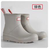惠灵顿时尚 大牌防水橡胶雨靴雨鞋 女款 短筒低筒酷玩溪流英伦明星款