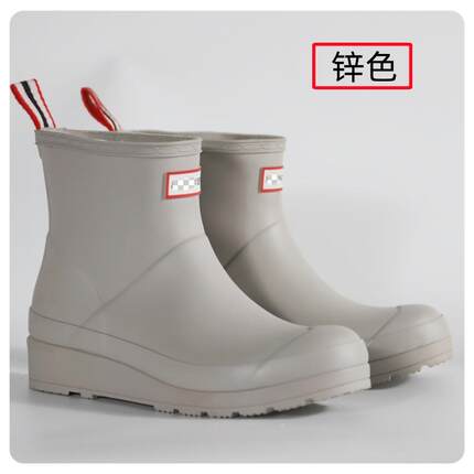 惠灵顿时尚女款短筒低筒酷玩溪流英伦明星款大牌防水橡胶雨靴雨鞋