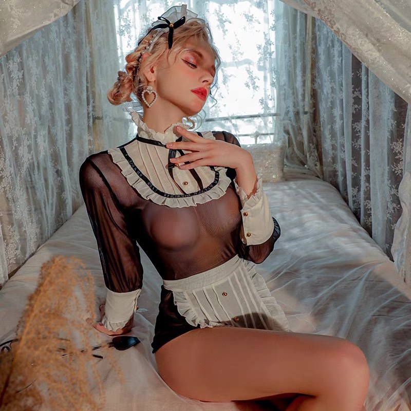 睡衣女佣睡裙小胸纯欲睡衣洛丽塔