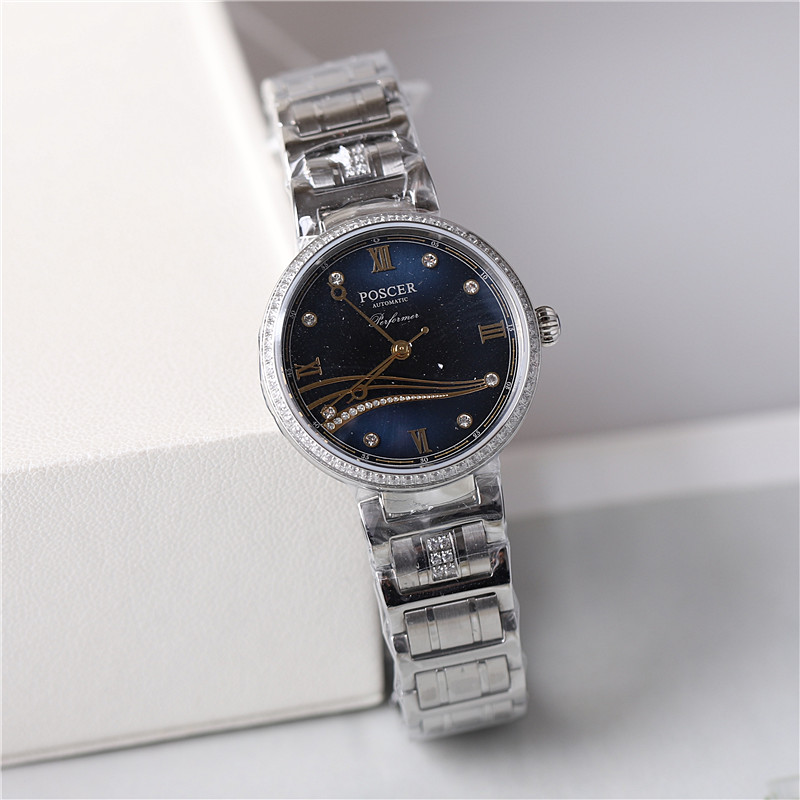 女士时尚风防水机械表