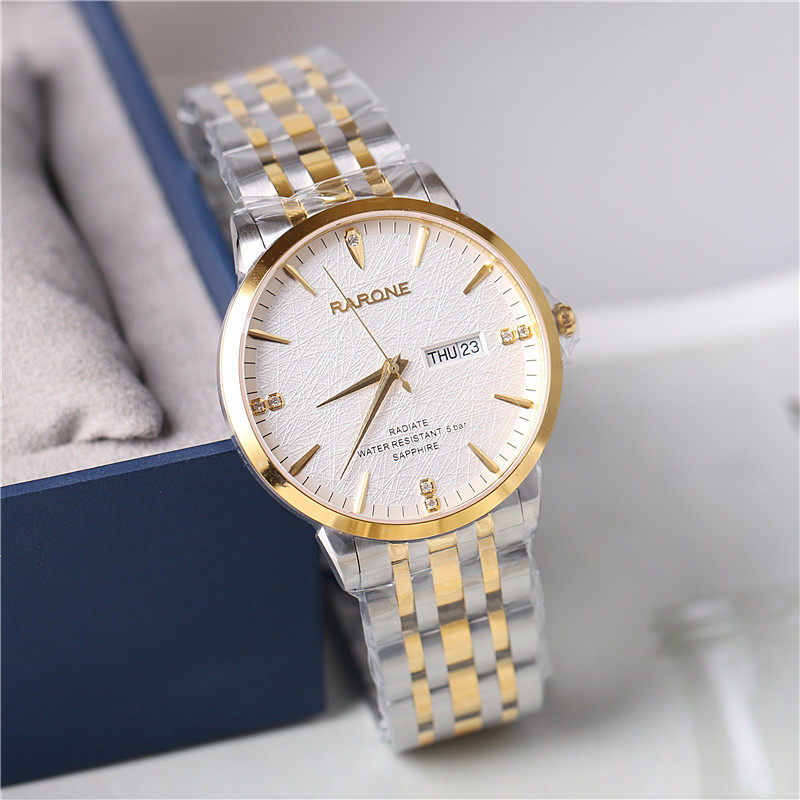 正品RARONE雷诺手表女表男表情侣表石英表防水简约蓝宝石832042