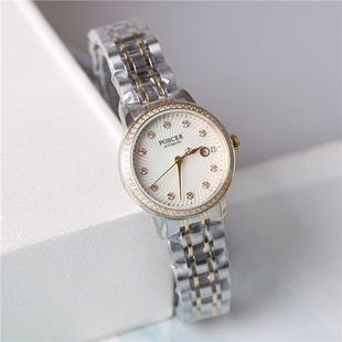 正品poscer宝时捷手表女表女士潮流镶钻自动机械表防水保时捷6600