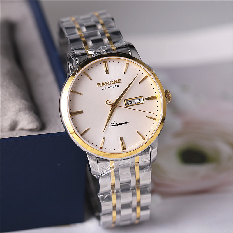 正品RARONE雷诺手表男表女表自动机械表情侣表简约时尚防水884021