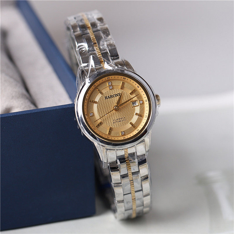 正品RARONE雷诺手表男表女表情侣全自动机械表钨钢镂空商务886020