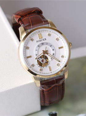 正品poscer宝时捷手表女表男表情侣表机械表防水镂空保时捷6080