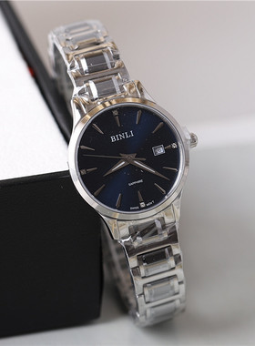 正品BINLI宾利手表男表女表情侣表石英表钨钢防水时尚简约8109