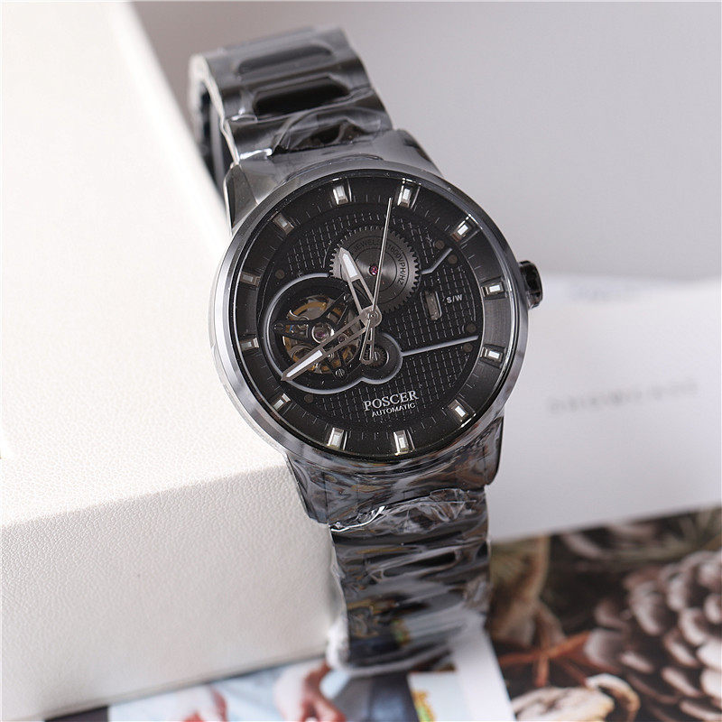 正品poscer宝时捷手表男表男式自动机械表镂空夜光防水保时捷6212