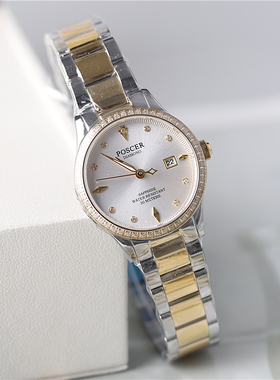 正品poscer宝时捷手表女表男表情侣防水真钻钻石石英表保时捷8312