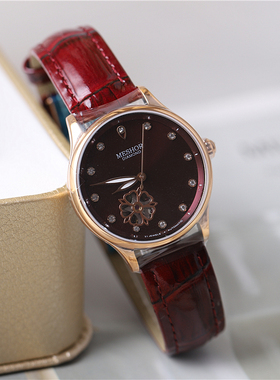 正品MESHOR名梭手表女表女士镂空夜光时尚镶钻自动机械表防水7046