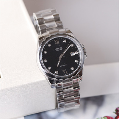 宝时捷男士防水商务风机械表