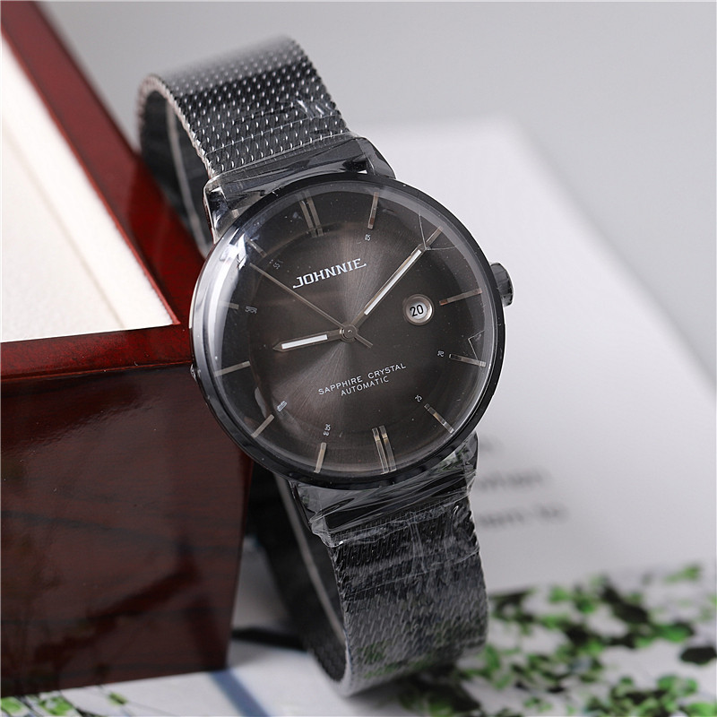 正品johnnie尊尼手表男表男士全自动机械表简约防水日历夜光9069