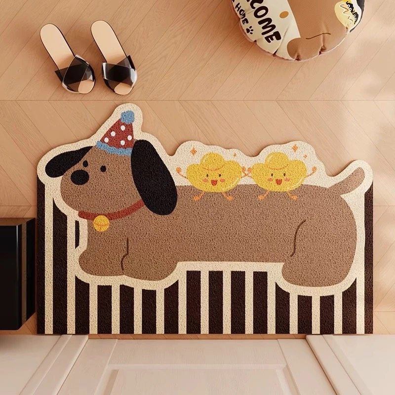 入户进门丝圈地垫卡通腊肠狗玄关蹭土脚垫耐磨免洗可裁剪门口垫子,居家布艺,入户地垫,淘宝优惠券,粉丝福利购,淘宝优惠卷