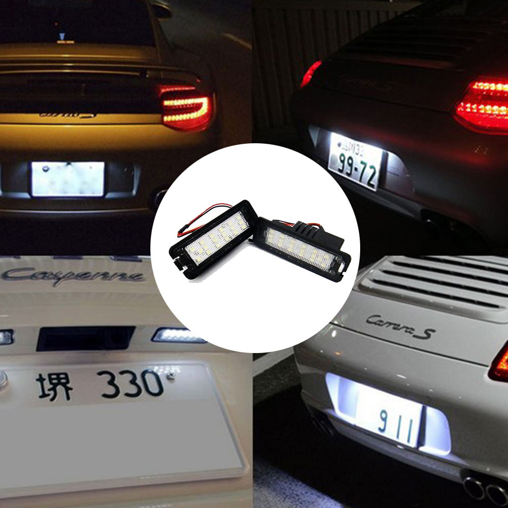 专车专用LED牌照灯车牌灯总成，做工精良，无需改装任何东西，也无需加工，专车设计,完全原装位安装。安装不会报警，汽车通电时电脑检测不会有任何故障闪烁情况，不需要改行车电脑模式，即安装即使用！