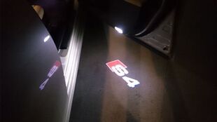 适用于奥迪A4 A4L RS4 迎宾灯S4 B7 B8 B9车门照地灯镭射投影灯