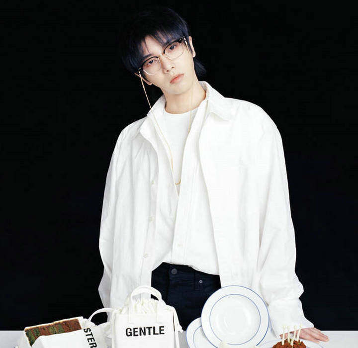 华晨宇同款衬衣2021早春设计感小众风假两件时尚长袖白衬衫休闲男