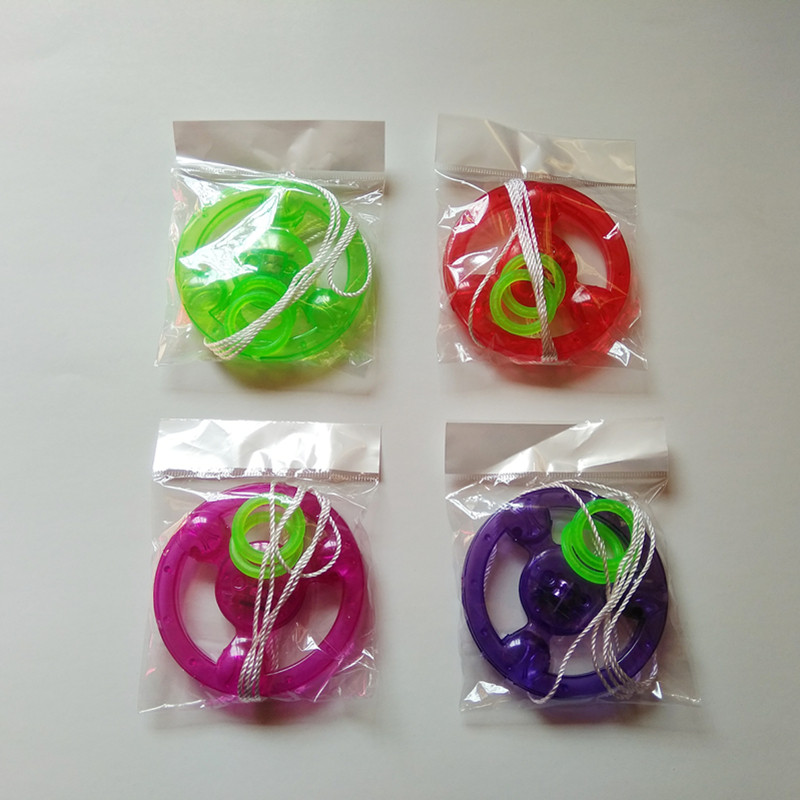 拉线发光飞轮80后经典怀旧玩具闪光拉响风火轮童年儿时记忆小礼物