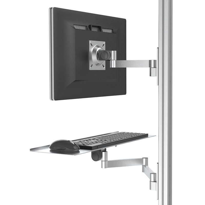 昊雄显示器支架台式电脑墙壁挂架机械臂旋转伸缩屏幕悬挂铝型材