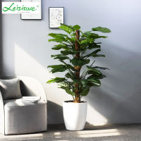 Automatic water-absorbing large green ivy flowerpot, Nordic floor-standing living room round large flowerpot, lazy person's home, white plastic pot thumbnail 7