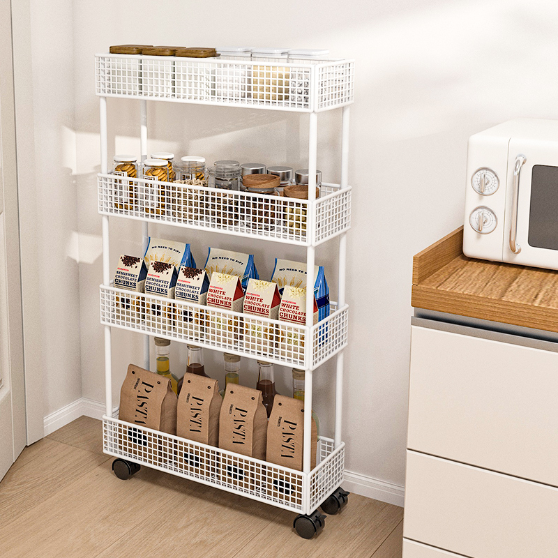 厨房夹缝储物柜极窄可移动