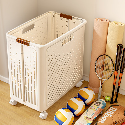 一森可折叠带轮镂空透气抗压衣篓