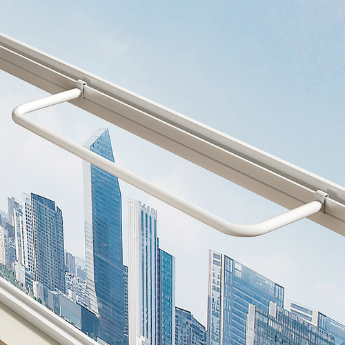 阳台晾衣杆护栏晾衣架窗外简易晾晒神器家用挂窗不占地晒衣架单杆