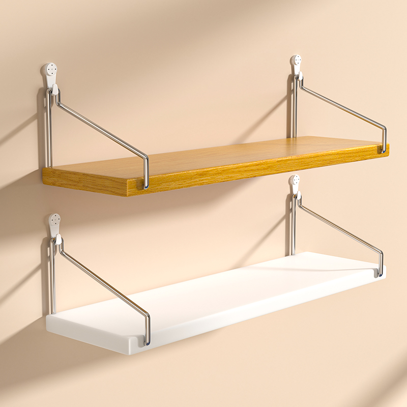 壁挂式密度板免打孔墙上置物架