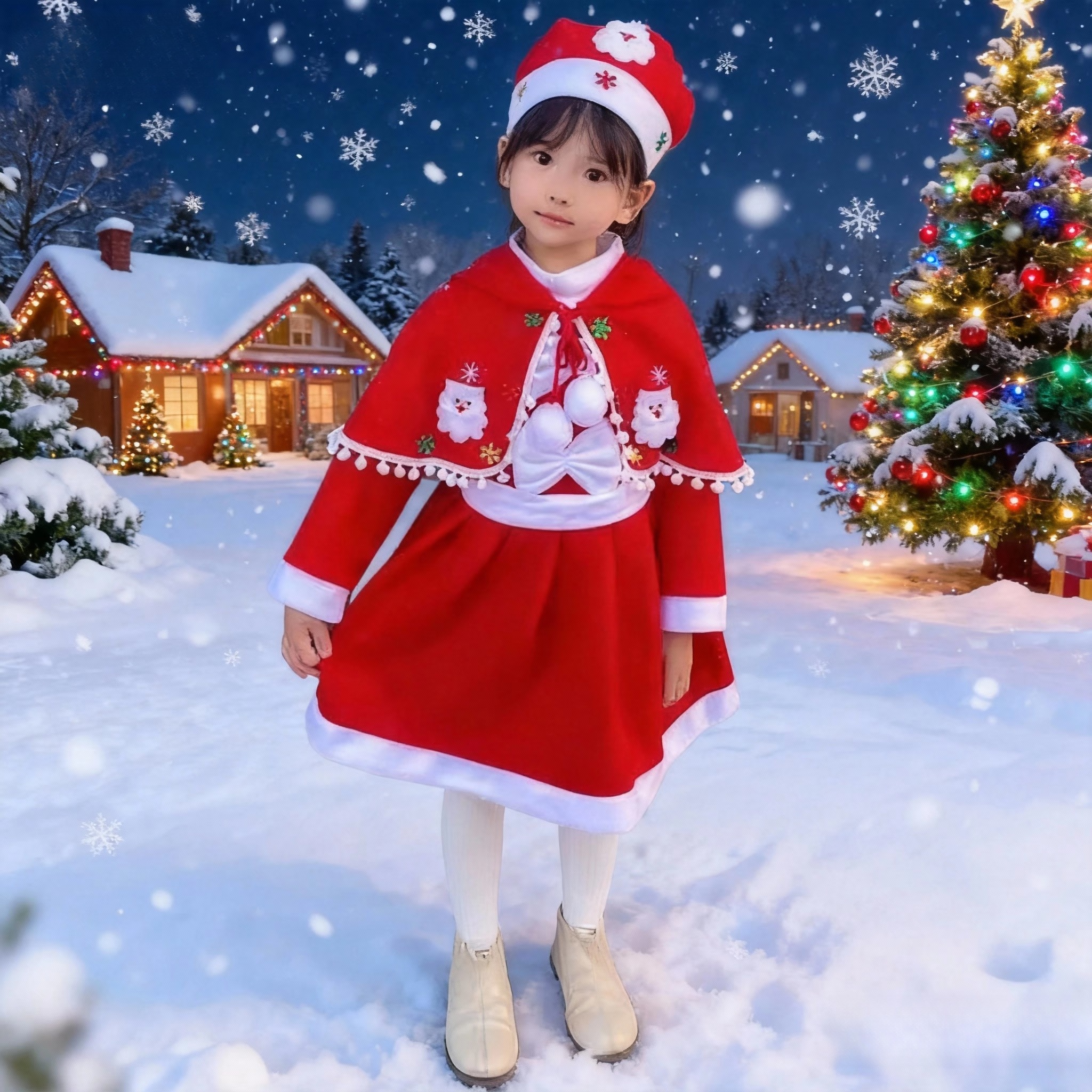 圣诞节儿童服装男女童演出服饰