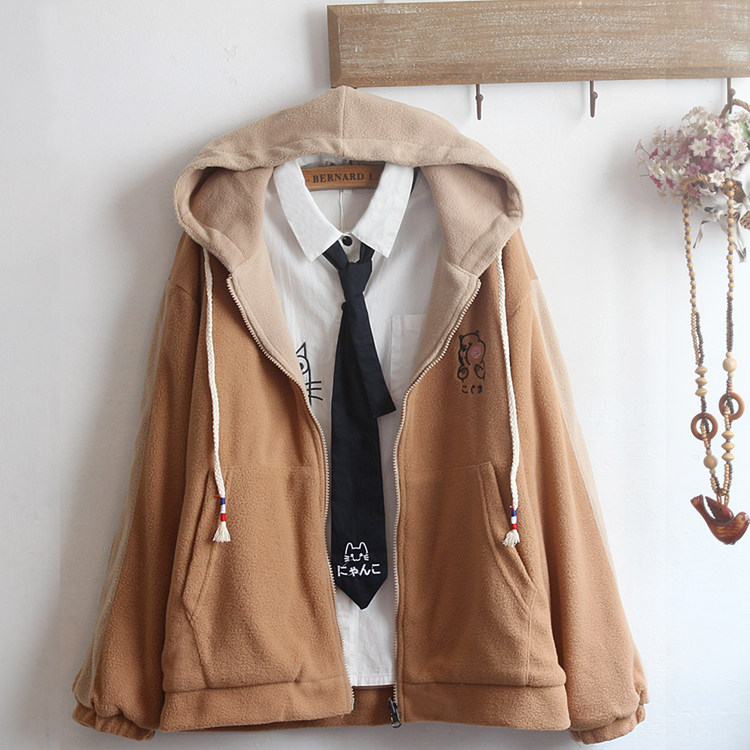 特价小个子冬装男女同款可爱两面穿小熊刺绣加厚毛绒外套学生冬装,女装/女士精品,短外套,淘宝优惠券,粉丝福利购,淘宝优惠卷