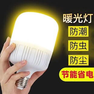 蛋鸡养殖专用暖光LED节能超亮黄光省电节能防水防虫E27螺旋口灯泡