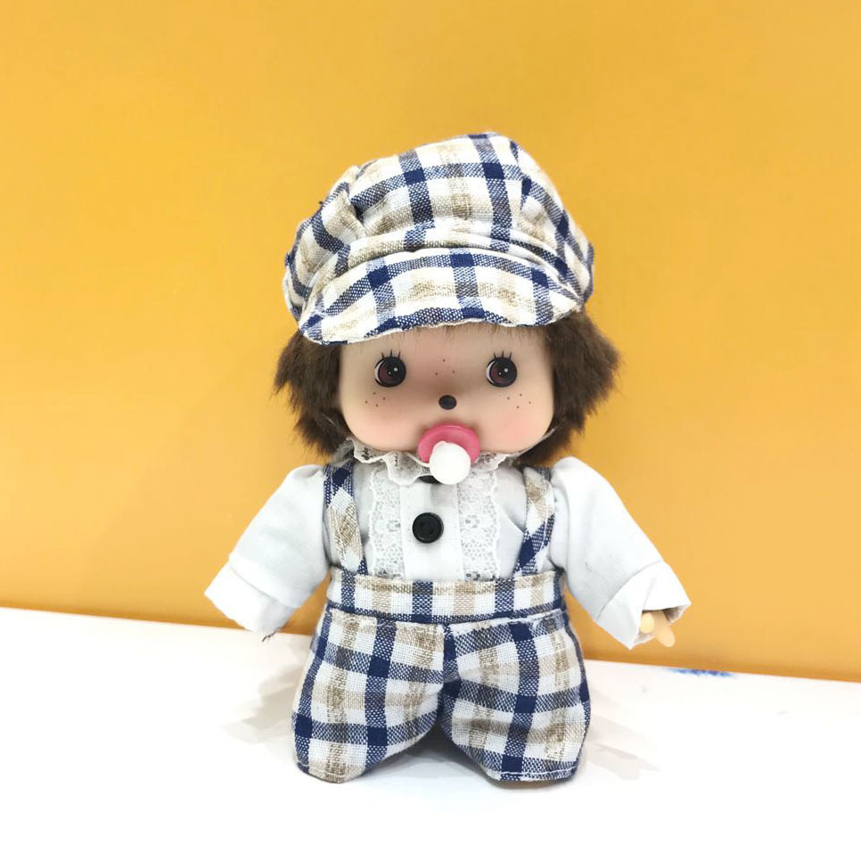 蒙奇奇15cm毛绒公仔幼稚园小黄帽玩偶可爱摆件男女生礼物儿童玩具