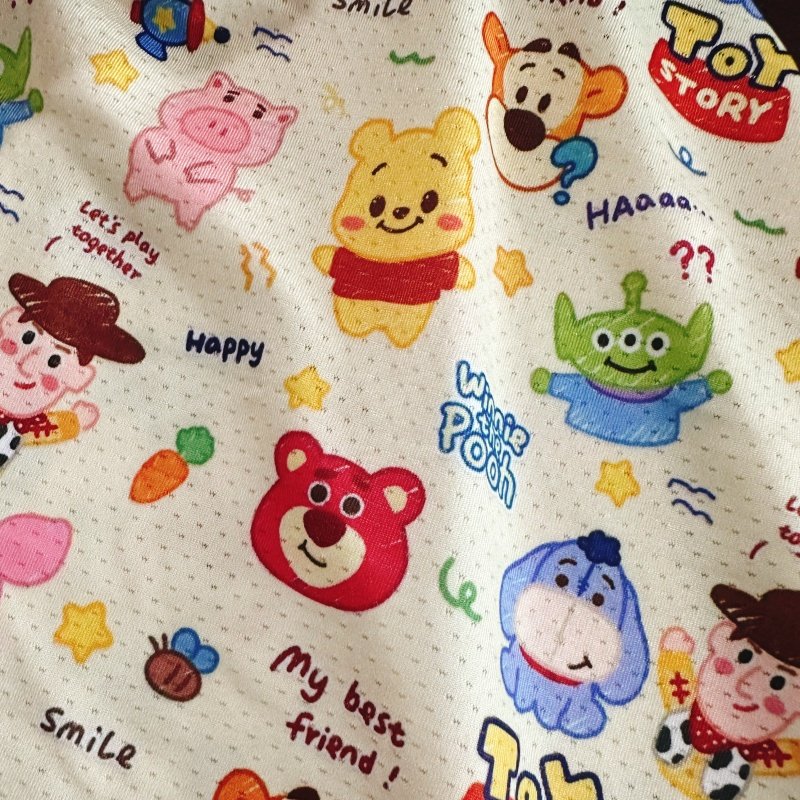 冰丝网眼凉凉衣 夏季宠物衣服小背心印花布料diy手作小饰品面料
