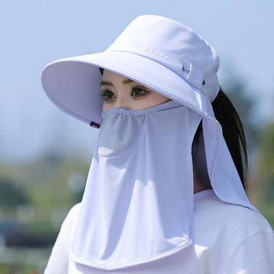 冰丝凉感面料帽围可调节面纱可拆