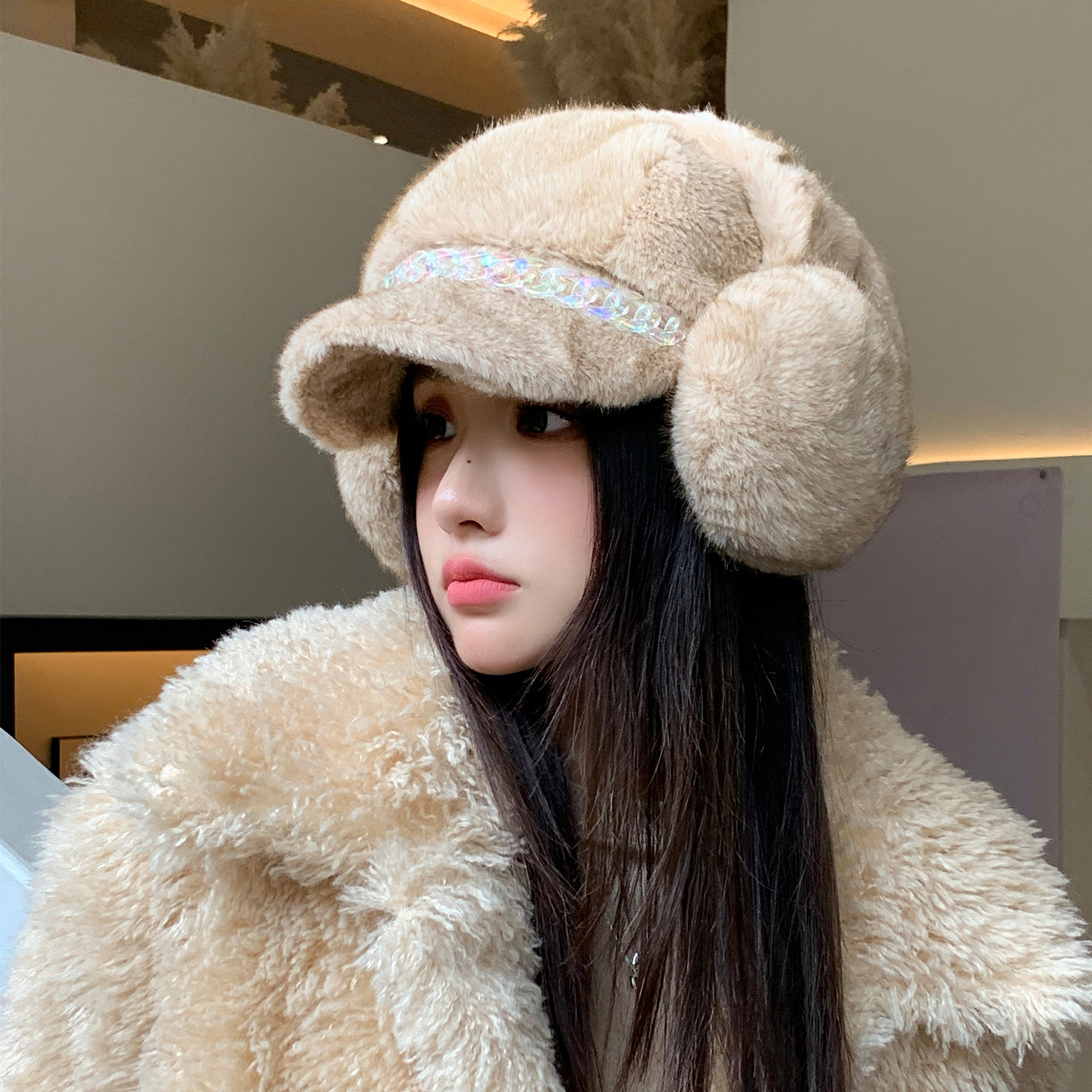 棒球帽女秋冬天韩版时尚百搭保暖