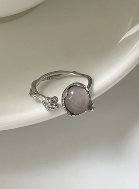 拉子们的宝藏店铺韩版镀银个性不规则花戒指复古冷淡风ins开口指