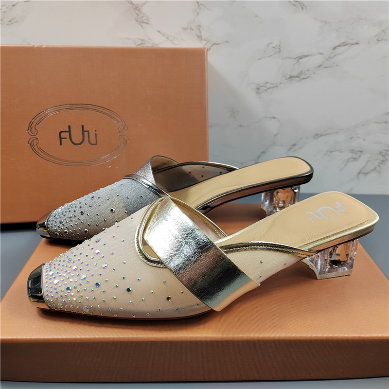 专柜正品内里羊皮粗跟穆勒鞋女2026年新款性感网纱包头懒人半拖鞋,女鞋,包头拖,淘宝优惠券,粉丝福利购,淘宝优惠卷