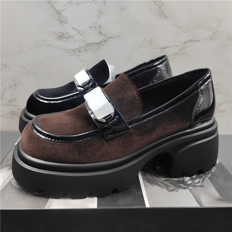 商场撤柜头层牛皮乐福鞋女2025秋季新款英伦风厚底小皮鞋复古单鞋,女鞋,乐福鞋（豆豆鞋）,淘宝优惠券,粉丝福利购,淘宝优惠卷