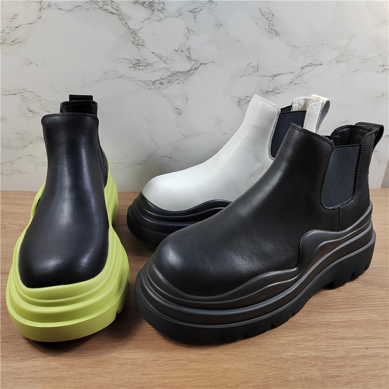 短靴厚底真皮百搭显瘦