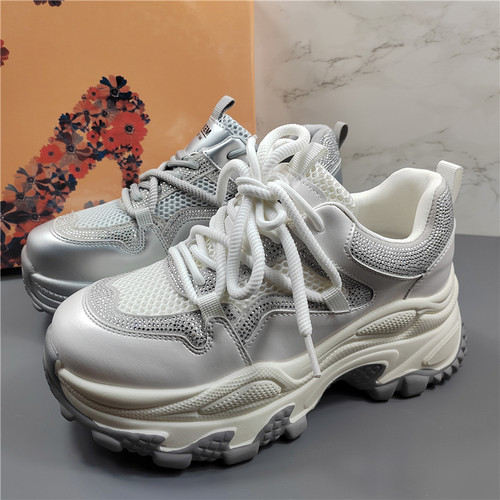 真皮厚底增高老爹鞋女休闲运动鞋