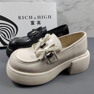 头层牛皮乐福鞋 百搭单鞋 女2026春季 厚底英伦风小皮鞋 新款 品牌女鞋